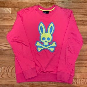 Psycho Bunny Bailey Pink Mens XL Embroidered Logo Crewneck Sweatshirt Like New!